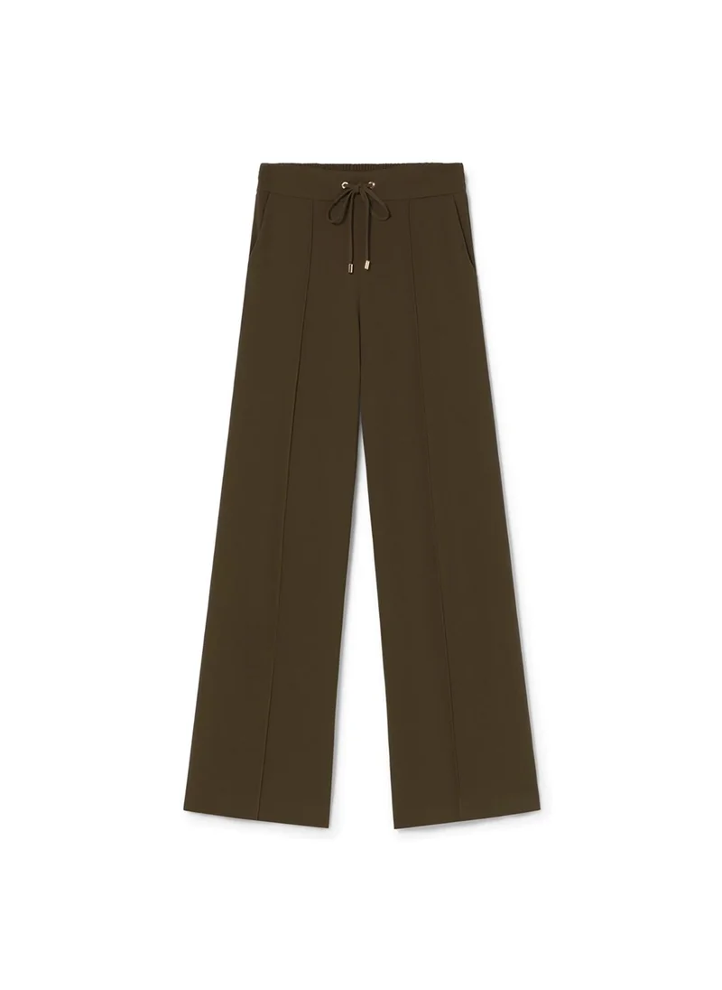 لولا كساديمونت Straight Pants with Elastic and Central Crease